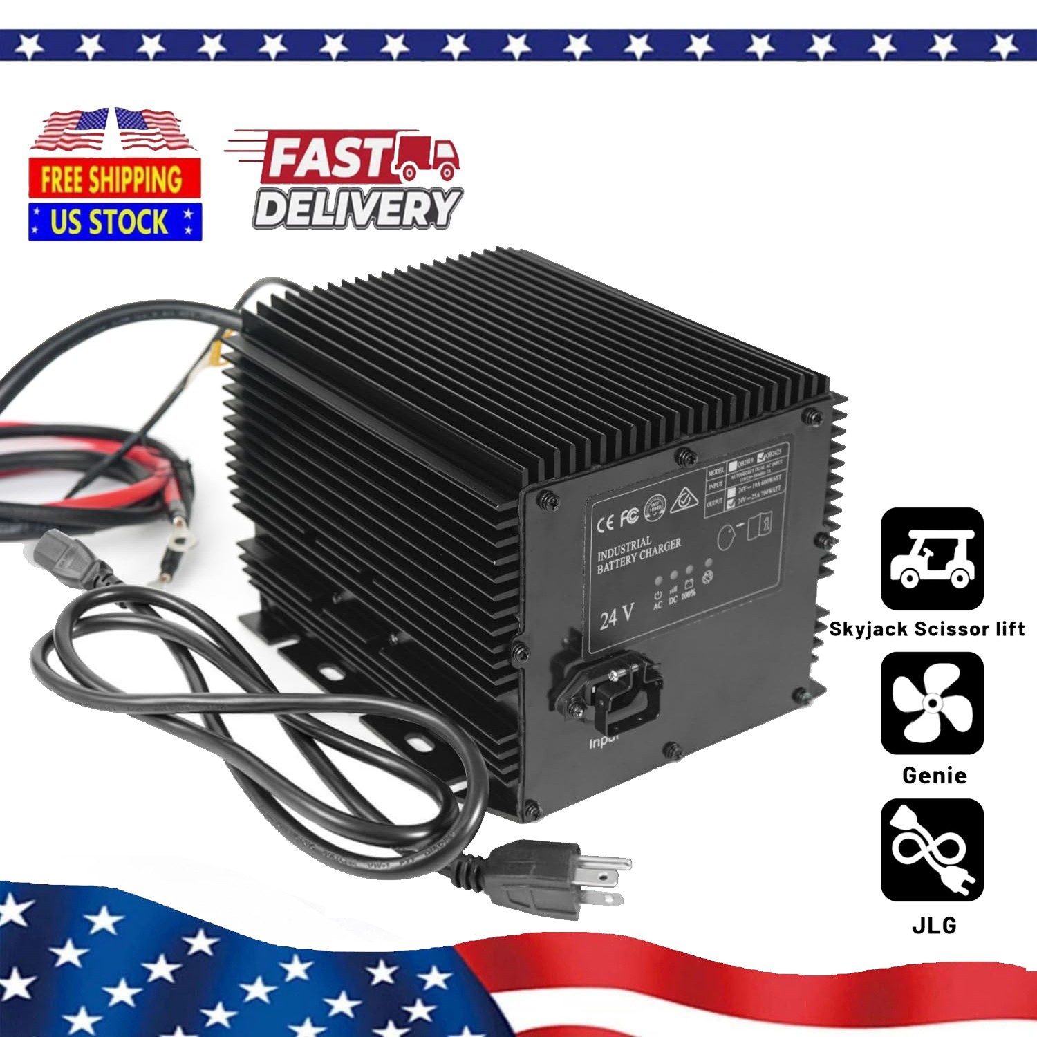 Battery Charger for Genie Skyjack JLG Scissor Lifts HB600 105739 161827 128537