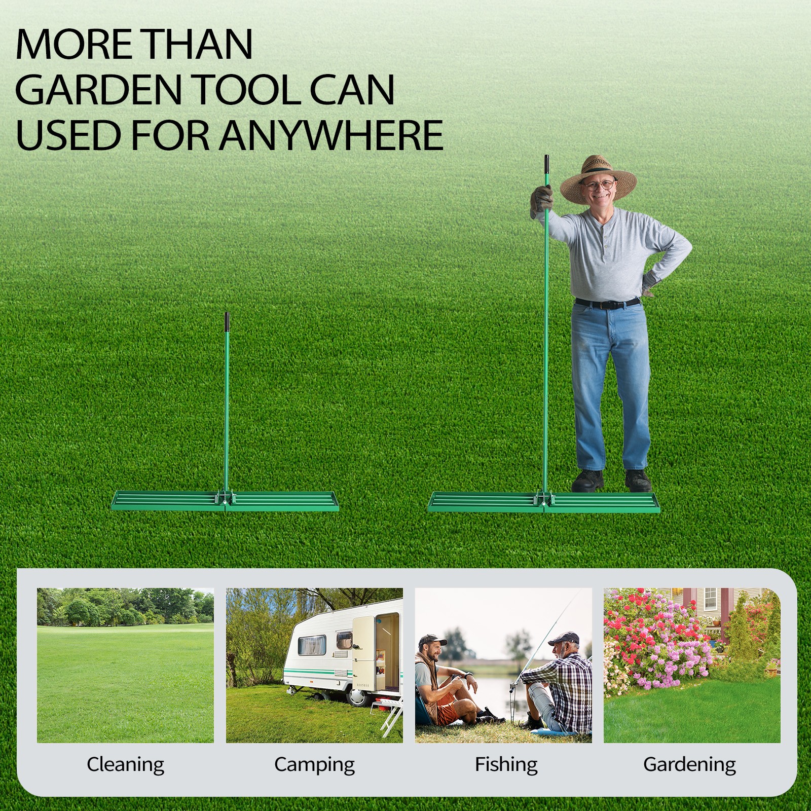 Lawn Leveling Rake Heavy Duty Level Lawn Tool for Garden Golf Course