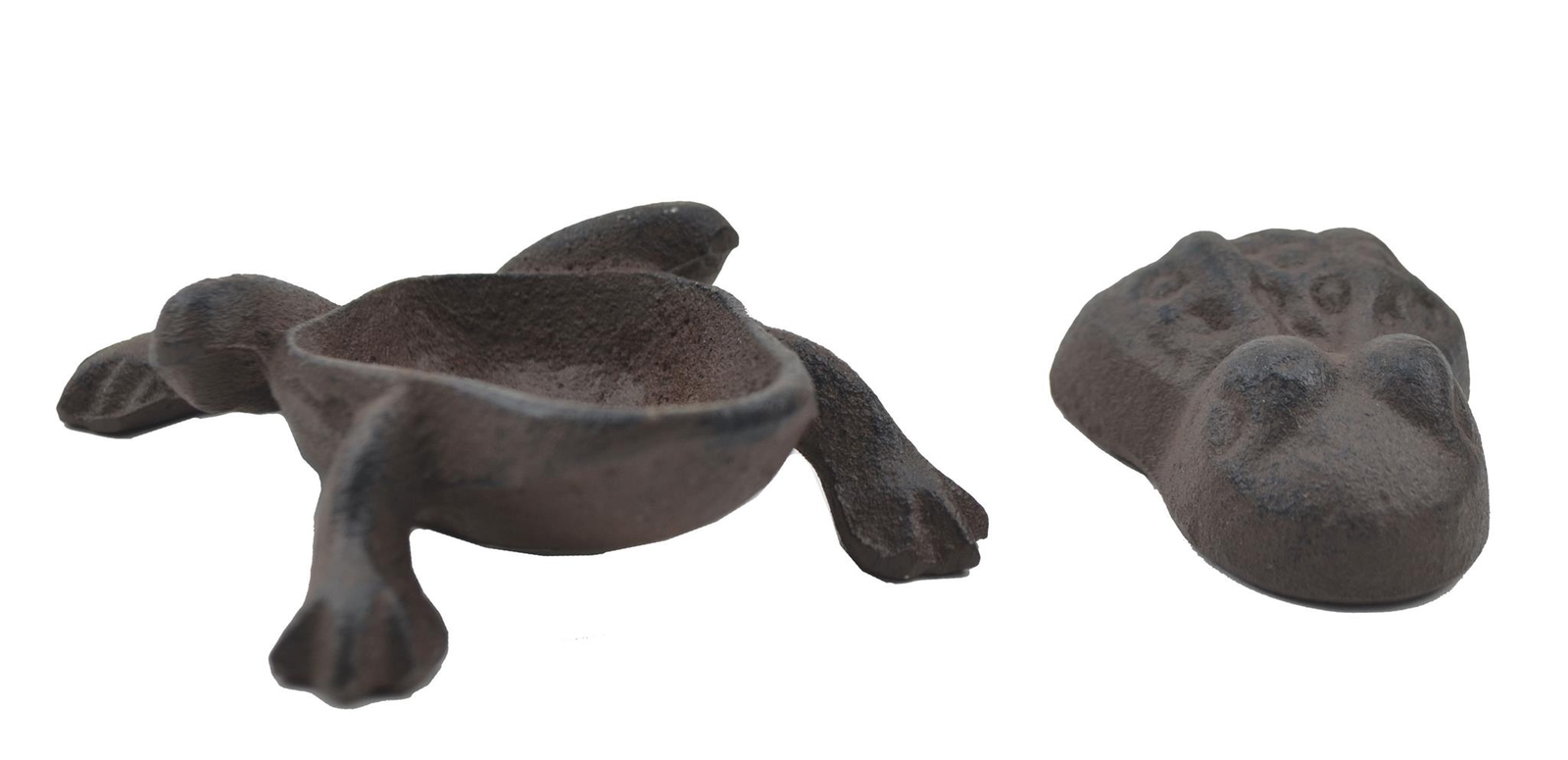 Frog Hide A Key Box Distressed Brown Cast Iron Garden Outdoor Decoration Yard