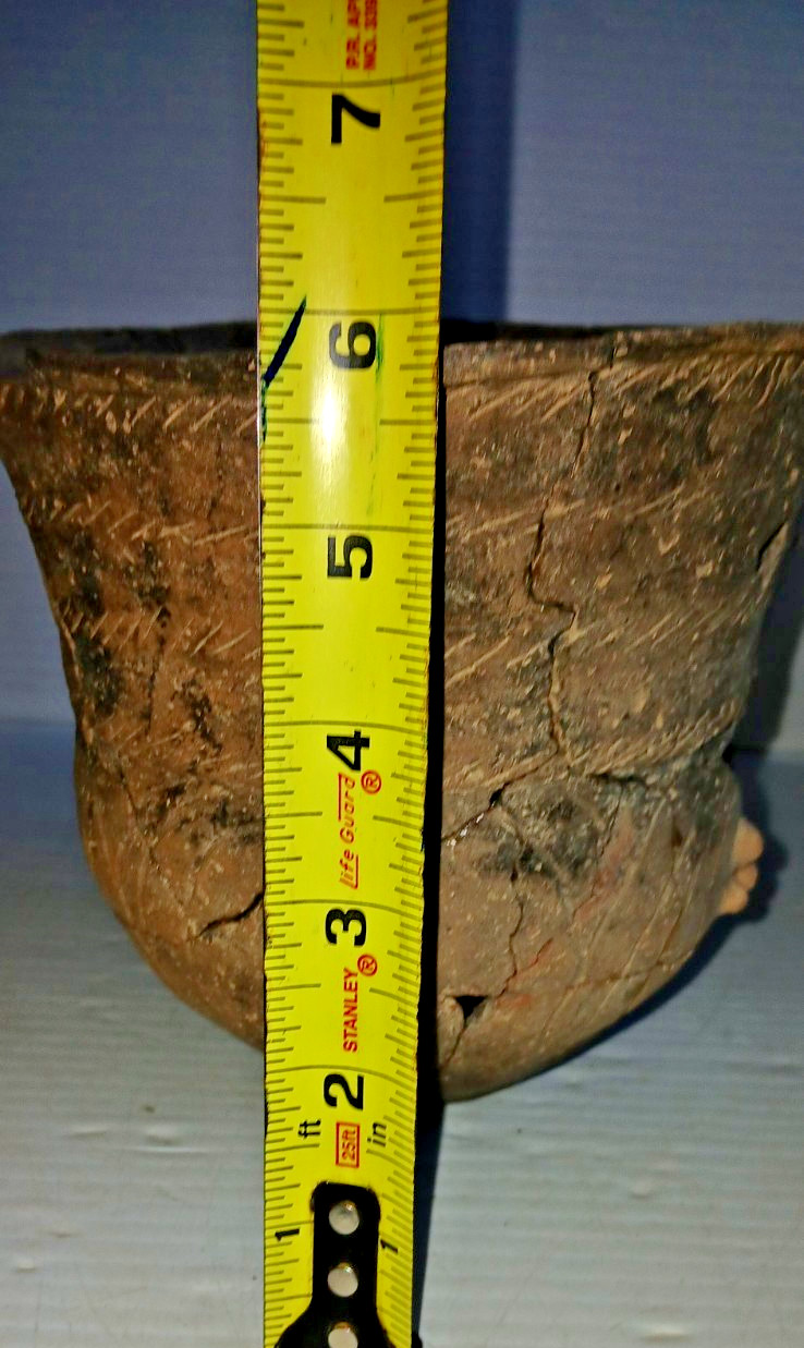 Pre-Columbian Native American Indian Mississippian Partial Pottery Jar Artifact