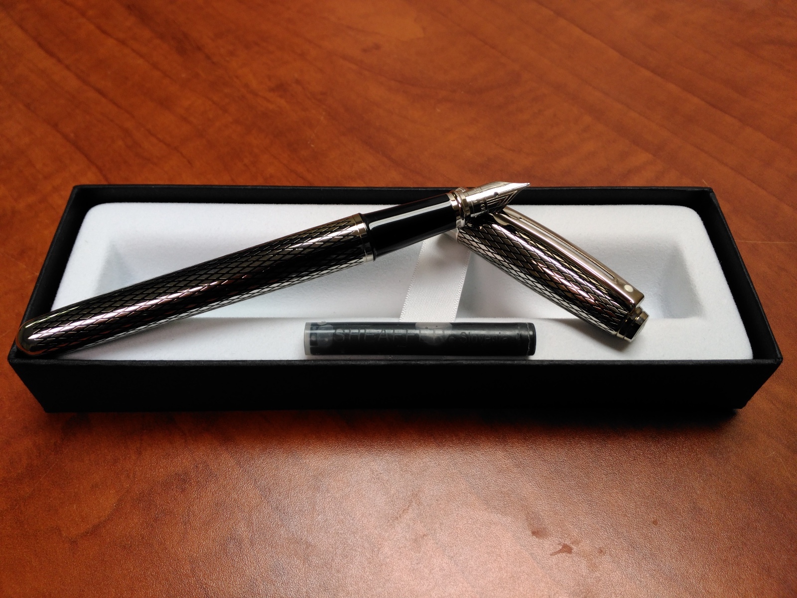 Sheaffer Prelude Signature Palladium Plate "M" Nib Fountain Pen