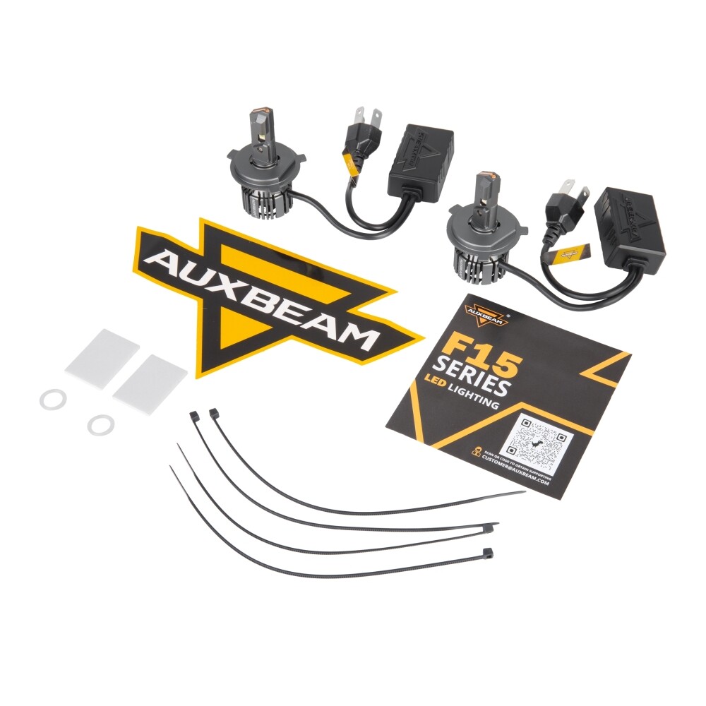 2x AUXBEAM H4 9003 LED Headlight Bulbs CANBUS High Low Beam 20000LM Super Bright