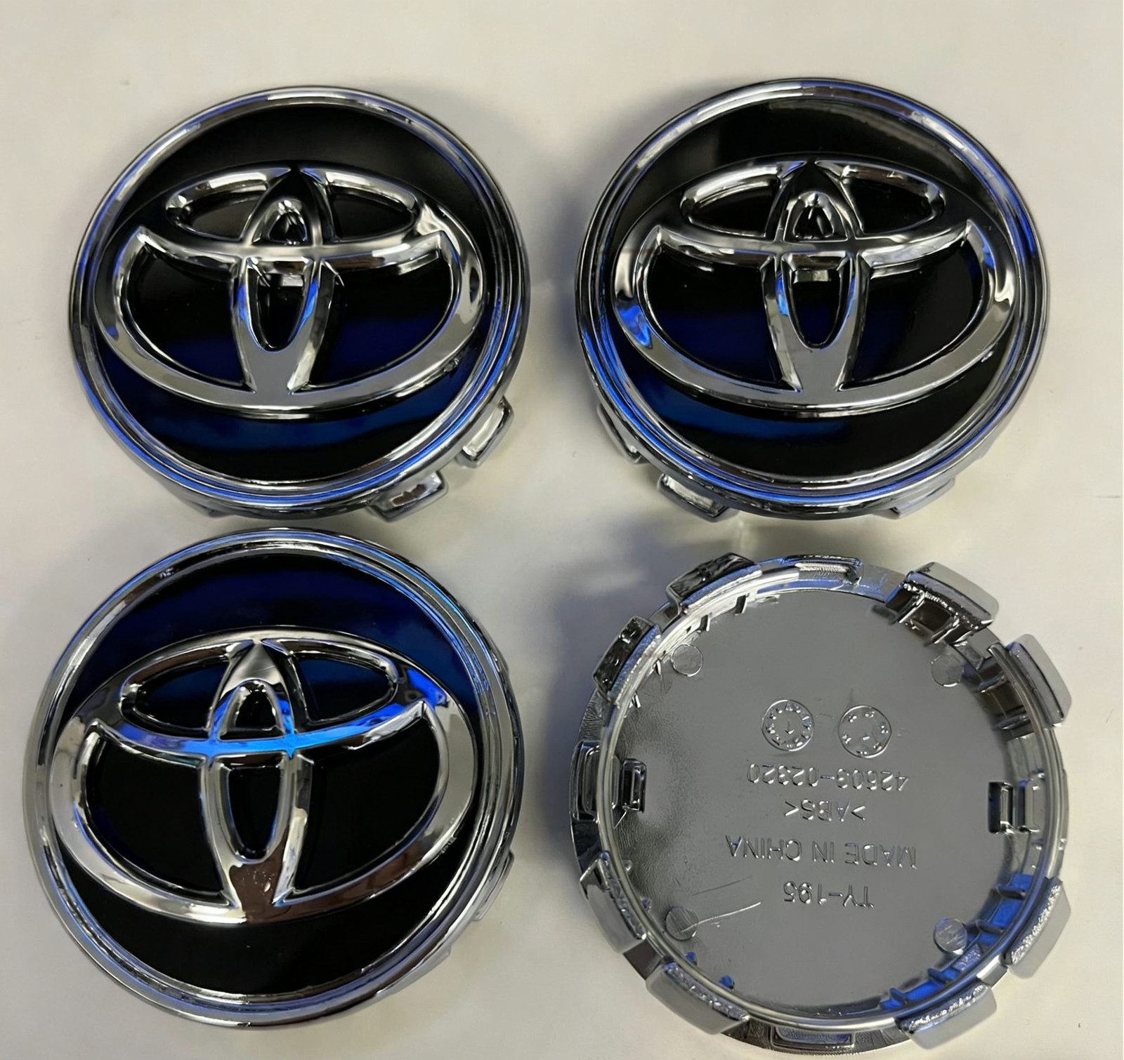 4x Wheel Center Caps BLACK Emblem Fit FOR TOYOTA RAV4 C-HR Corolla Camry 62mm💎
