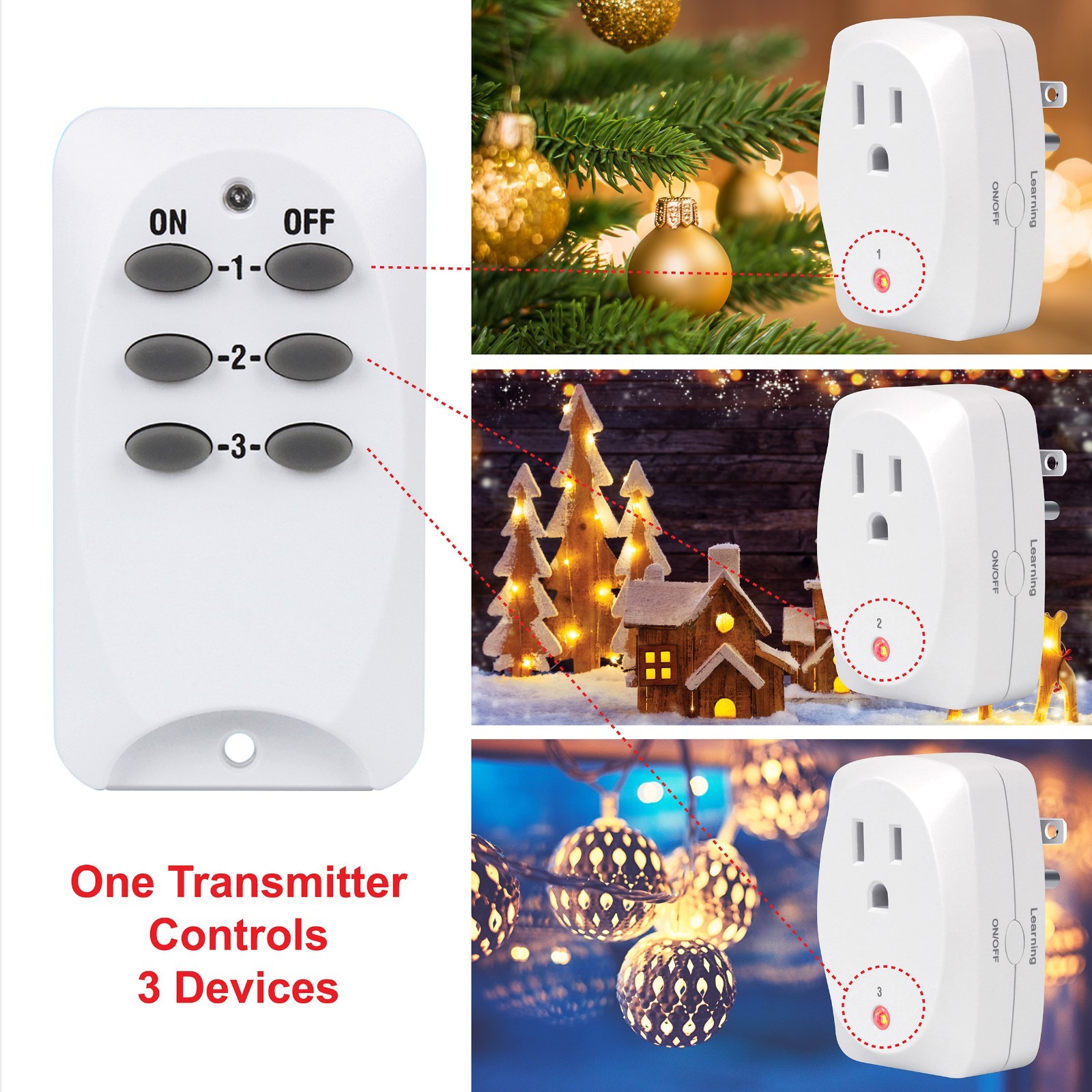 CP (3-Pack) Indoor Remote Controlled Outlets , CP50009