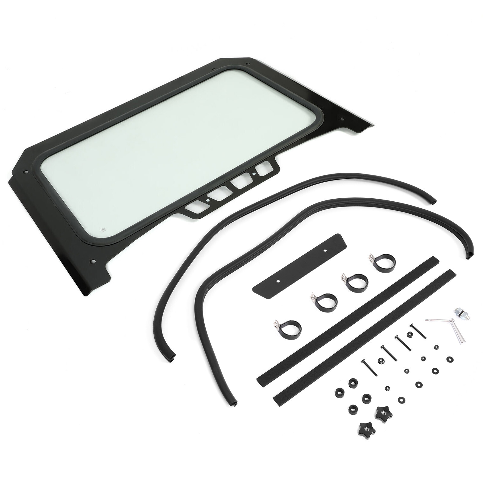 Glass Front Full Windshield For 2019+ Polaris RZR XP/ XP4 1000 Black