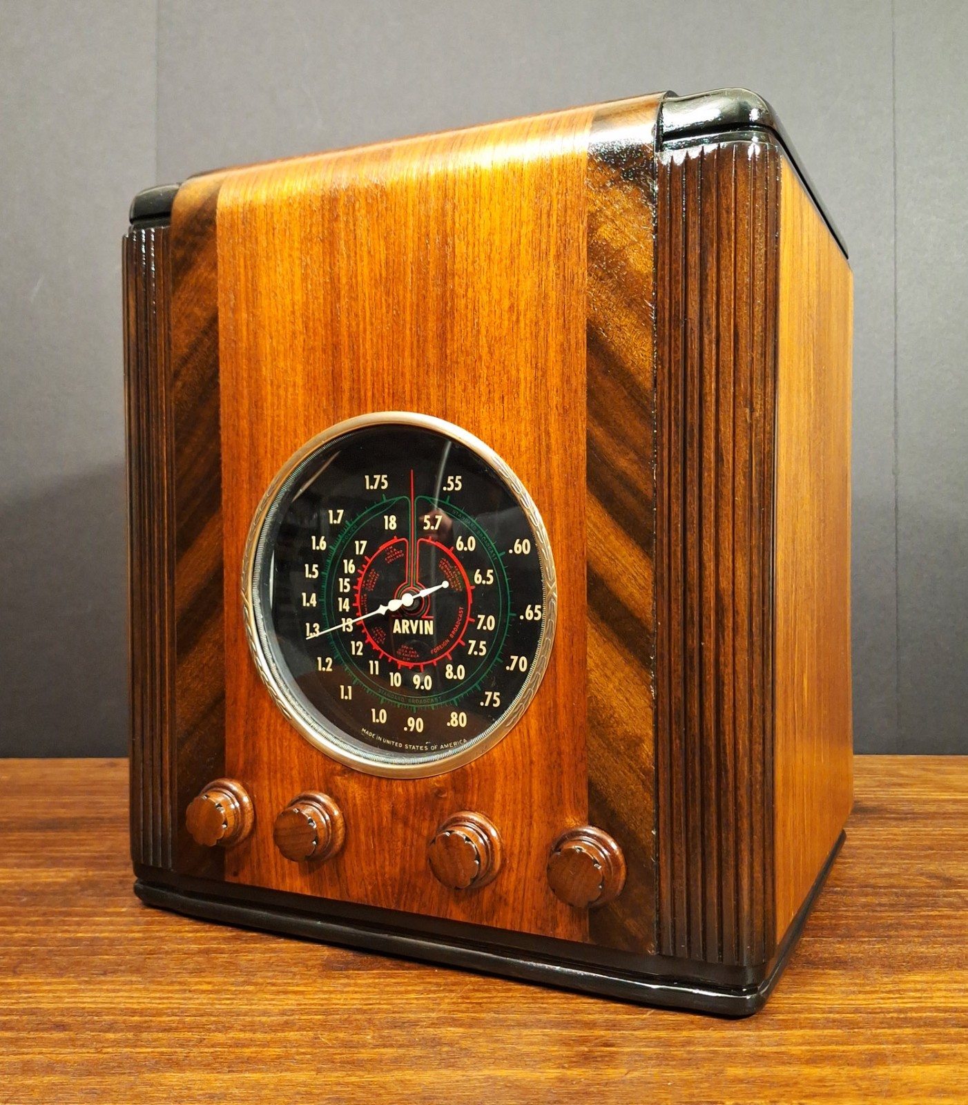 Old Antique Wood Arvin 517 Rhythm Junior Vintage Tube Radio - Restored & Working