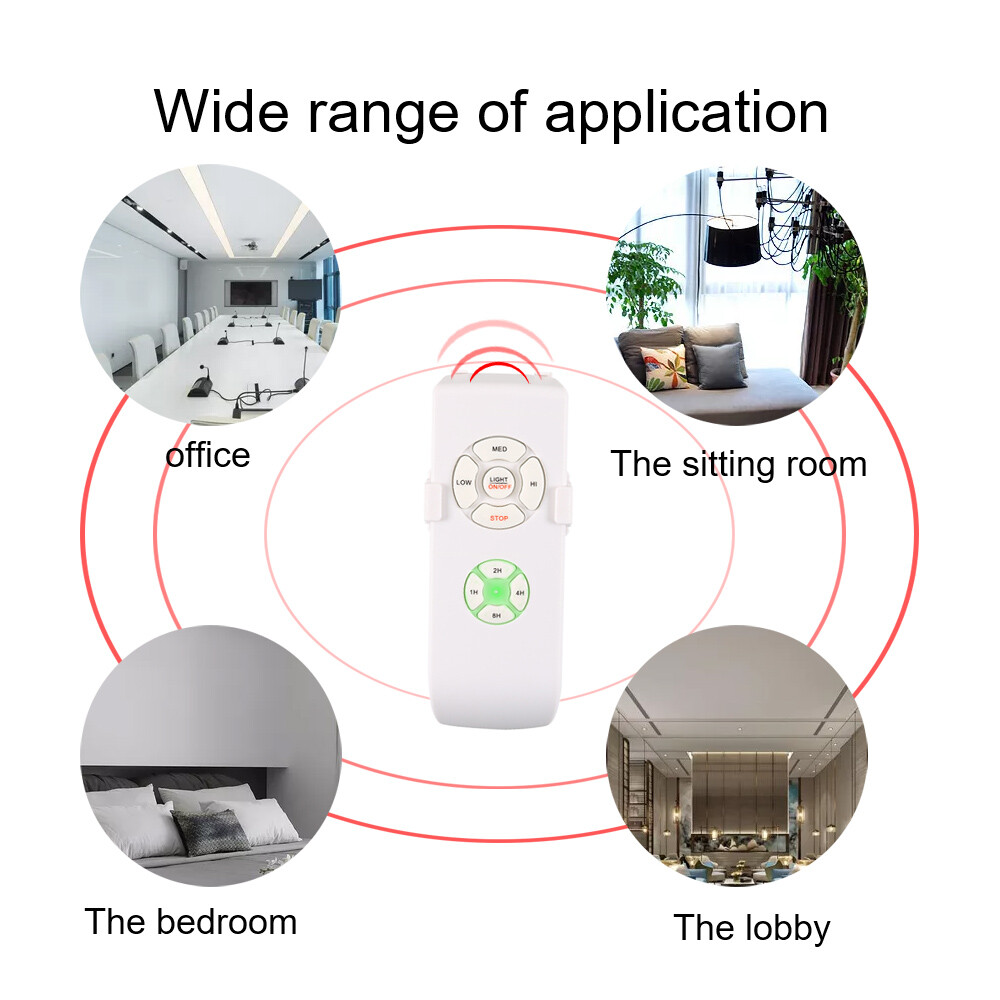 Universal Wireless Remote Control and Receiver Kits for Ceiling Fan Lamp Home