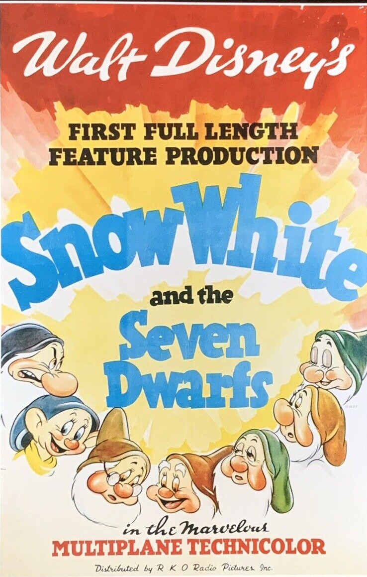 Snow White and the Seven Dwarfs 1937 Movie Poster #0024