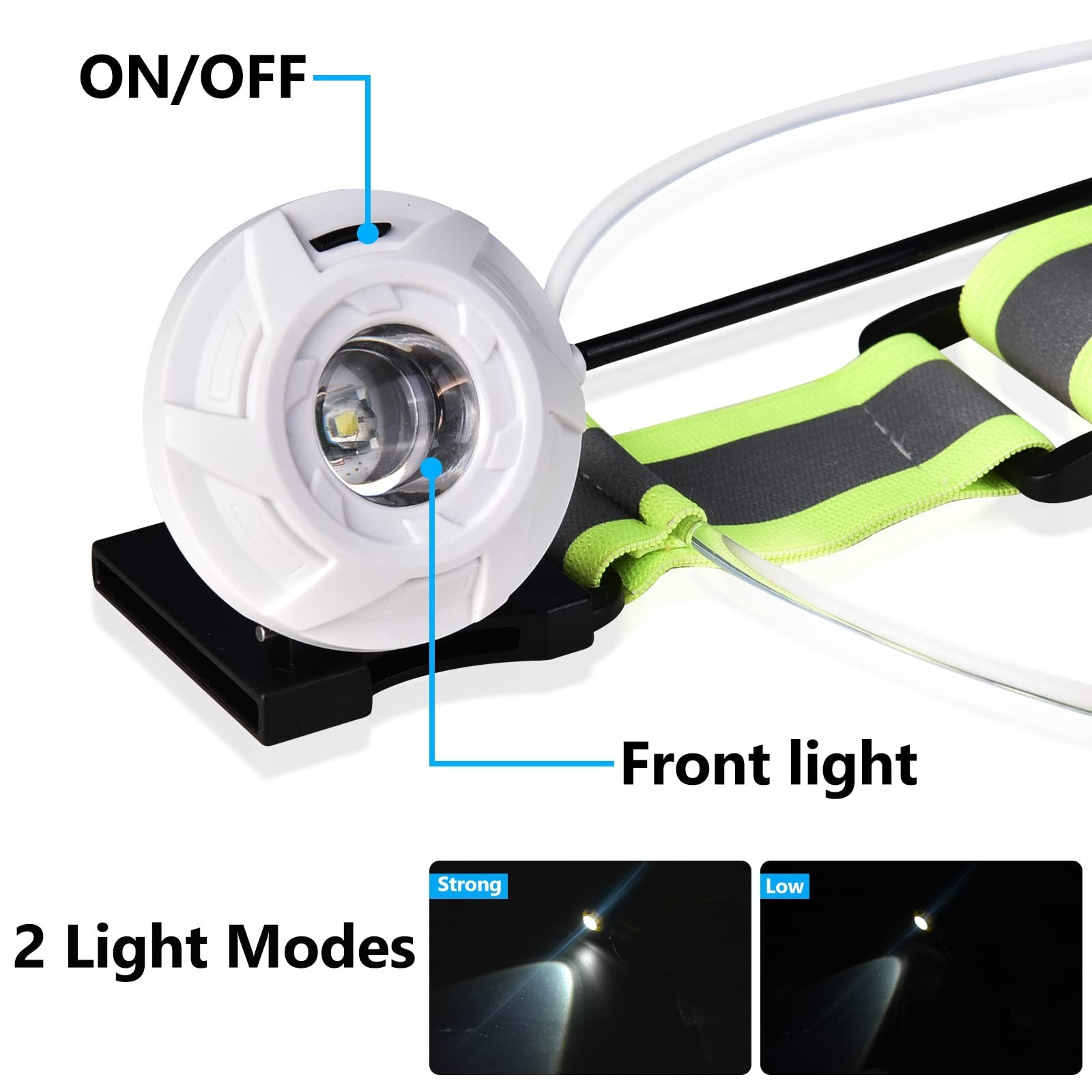 LED Reflective Running Vest with Front Light, High Visibility Safety Vest for Ru