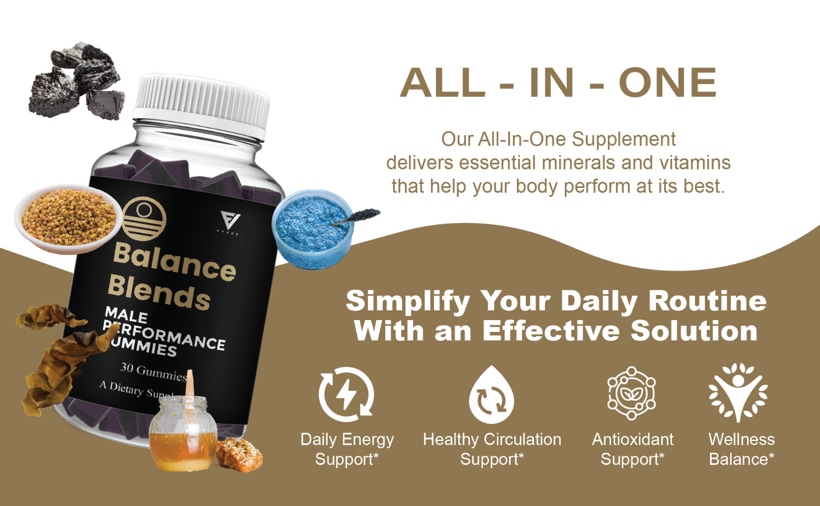 Balance Blends Male Performance Gummies, BalanceBlends (30 Gummies)