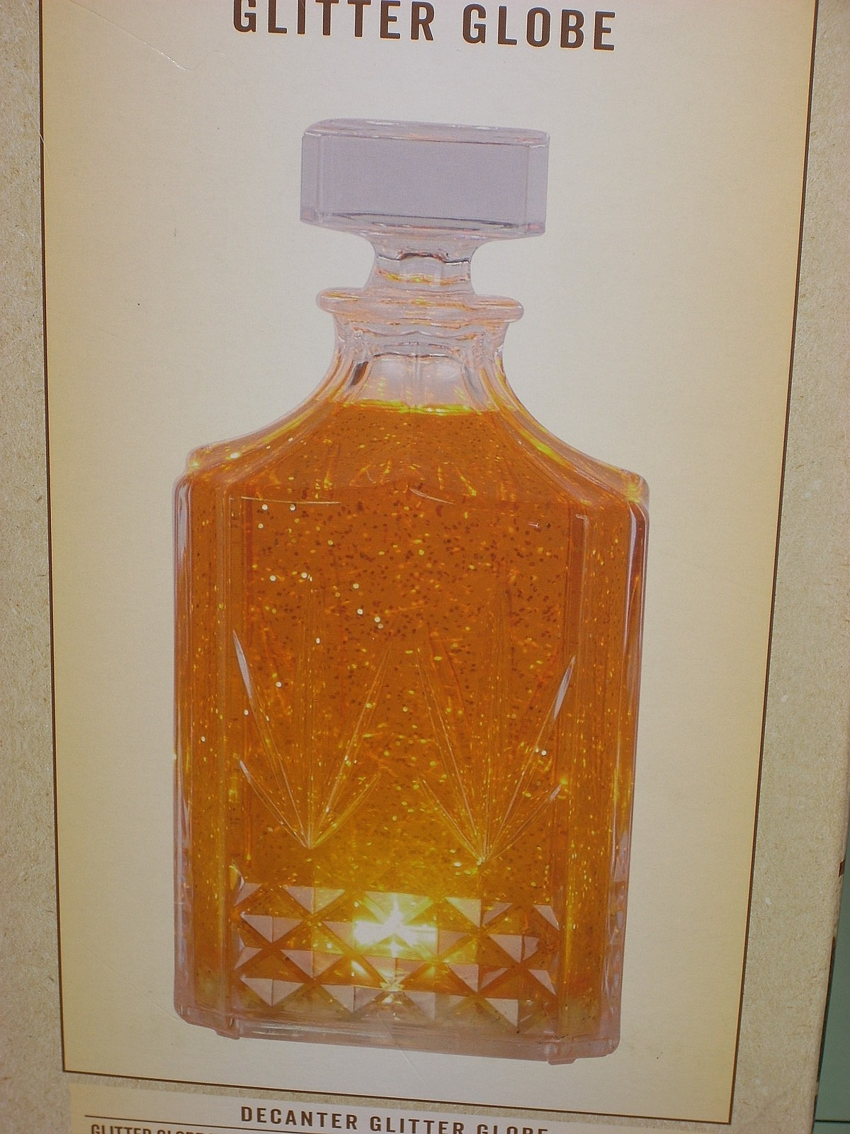 [NEW in BOX/Cracker Barrel Exclusive Bourbon Decanter Glitter Lite Up Globe]