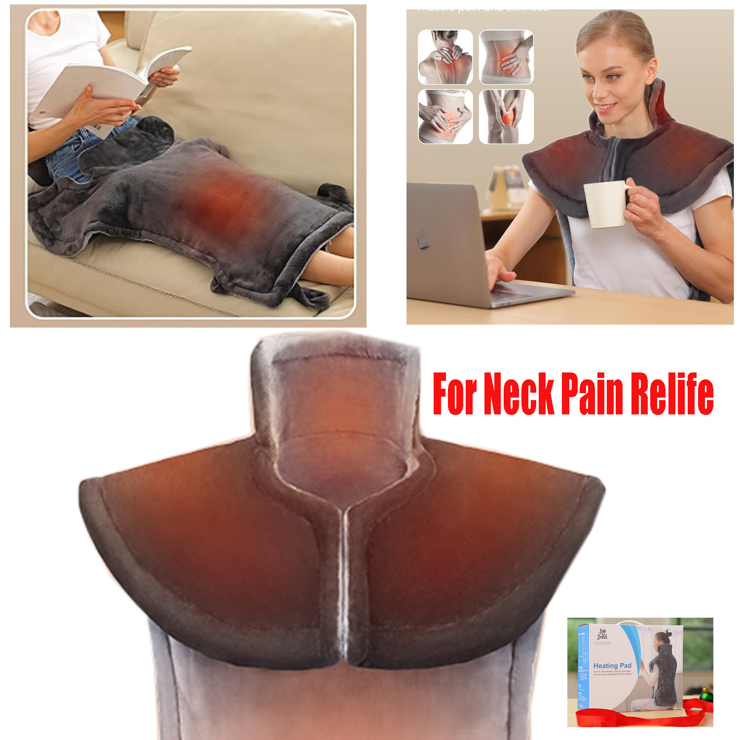 BOB AND BRAD Heating Pad for Neck and Shoulder Full Body Electric Heating Pad