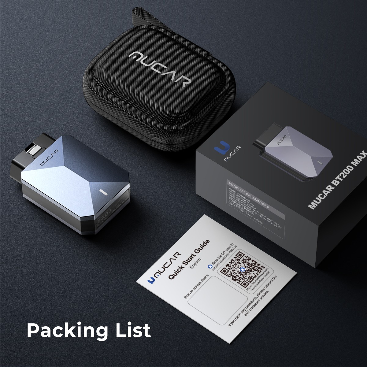 MUCAR BT200 MAX Bluetooth OBD2 Code Reader Scanner Tool Full System AI Diagnose