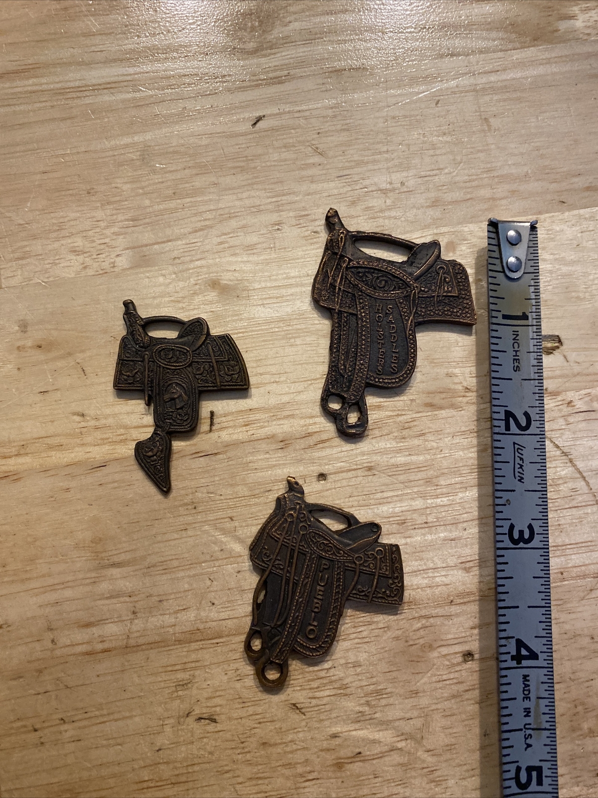 Saddle Pocket Watch FOB Set Pueblo Colorado El Paso Texas Nevada Cowboy Horse x3