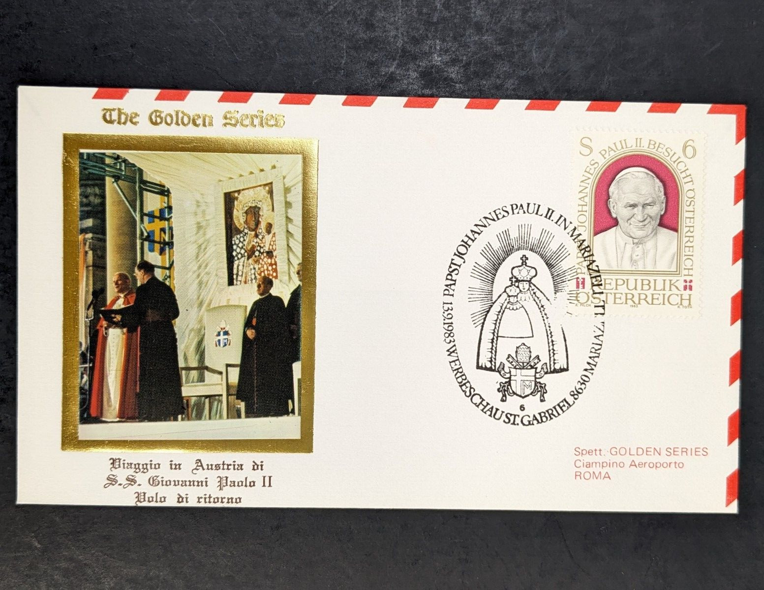 Pope John Paul II, The Golden Series Trip to Austria, 6 Covers Plus Stamps