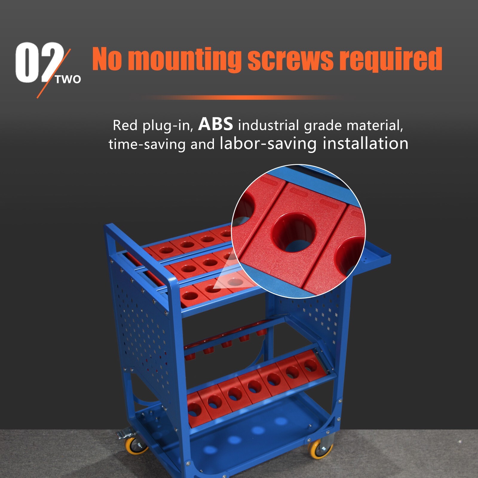 CNC Tool Rack Tool Organizer Tool Cart CNC Machine Tool Holder (CAT50 25 Capacit