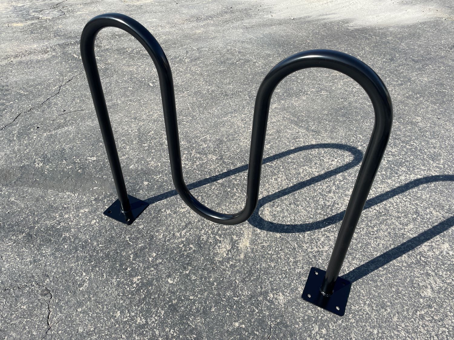 Sandbaggy Commercial Dual Loop Wave Bike Racks - In Ground - 5 Bike Capacity