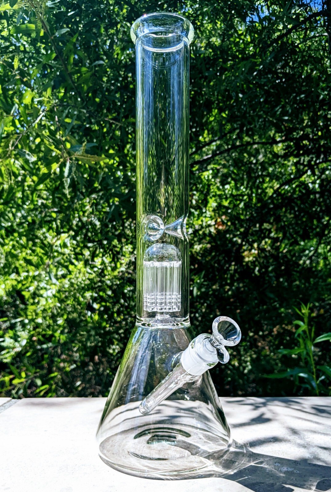 16 Inch Big Heavy Tree Perc Glass Bong Quality Tobacco Smoking Water Pipe Hookah