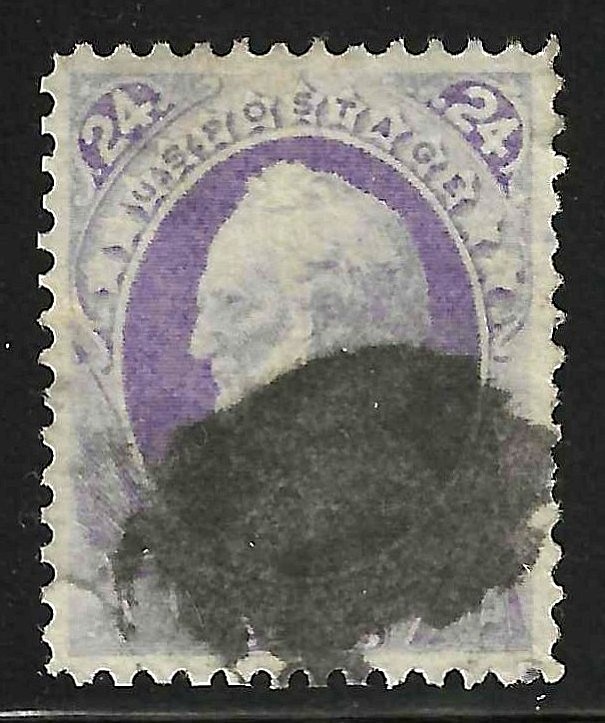 Sc #153 Deep Color Margin Centering 24 Cent Winfield Banknote 1871 $225 US 87A61