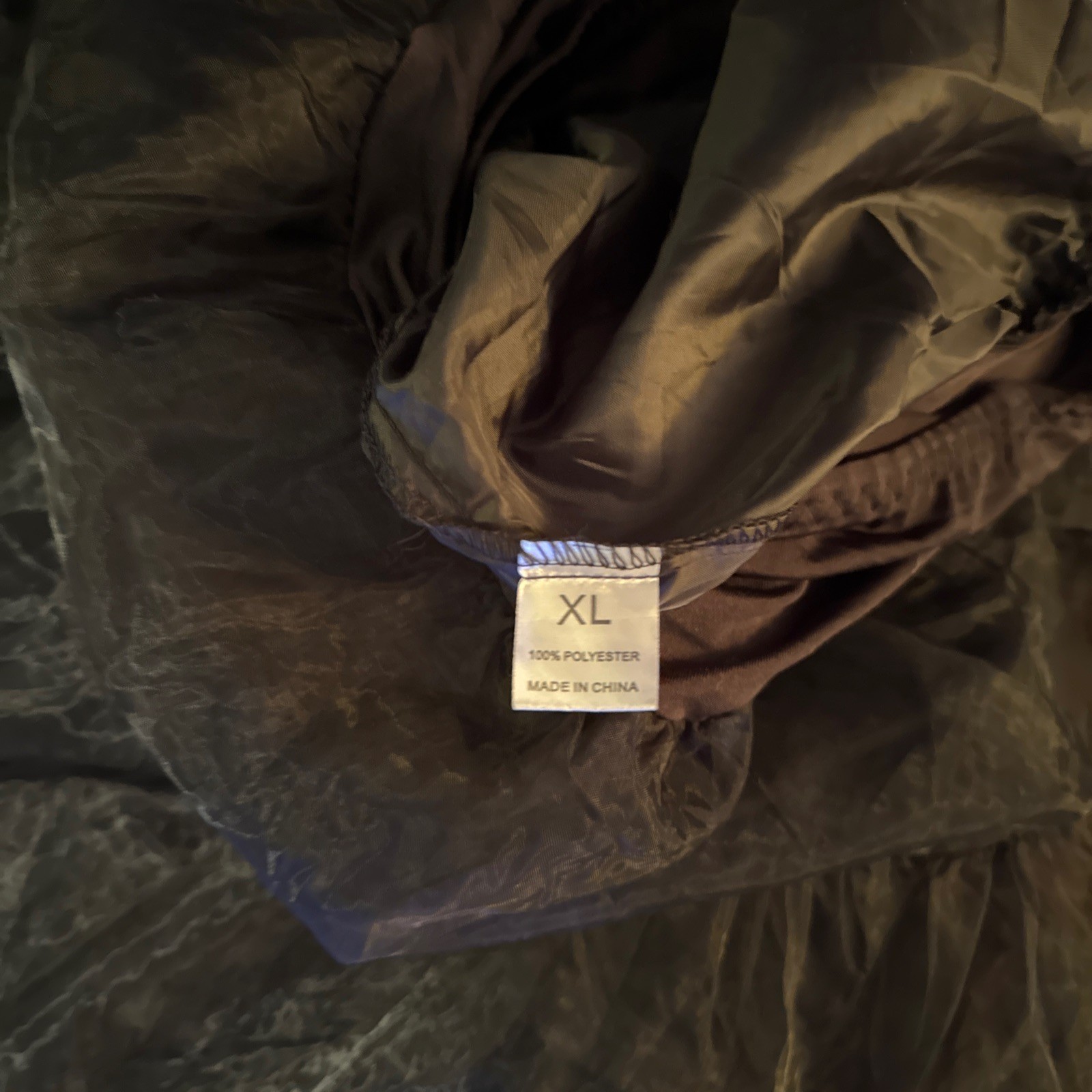 Petticoat Underslip Tiered Sheer Satin Trim Black Whimsy Goth Witchy Women’s XL