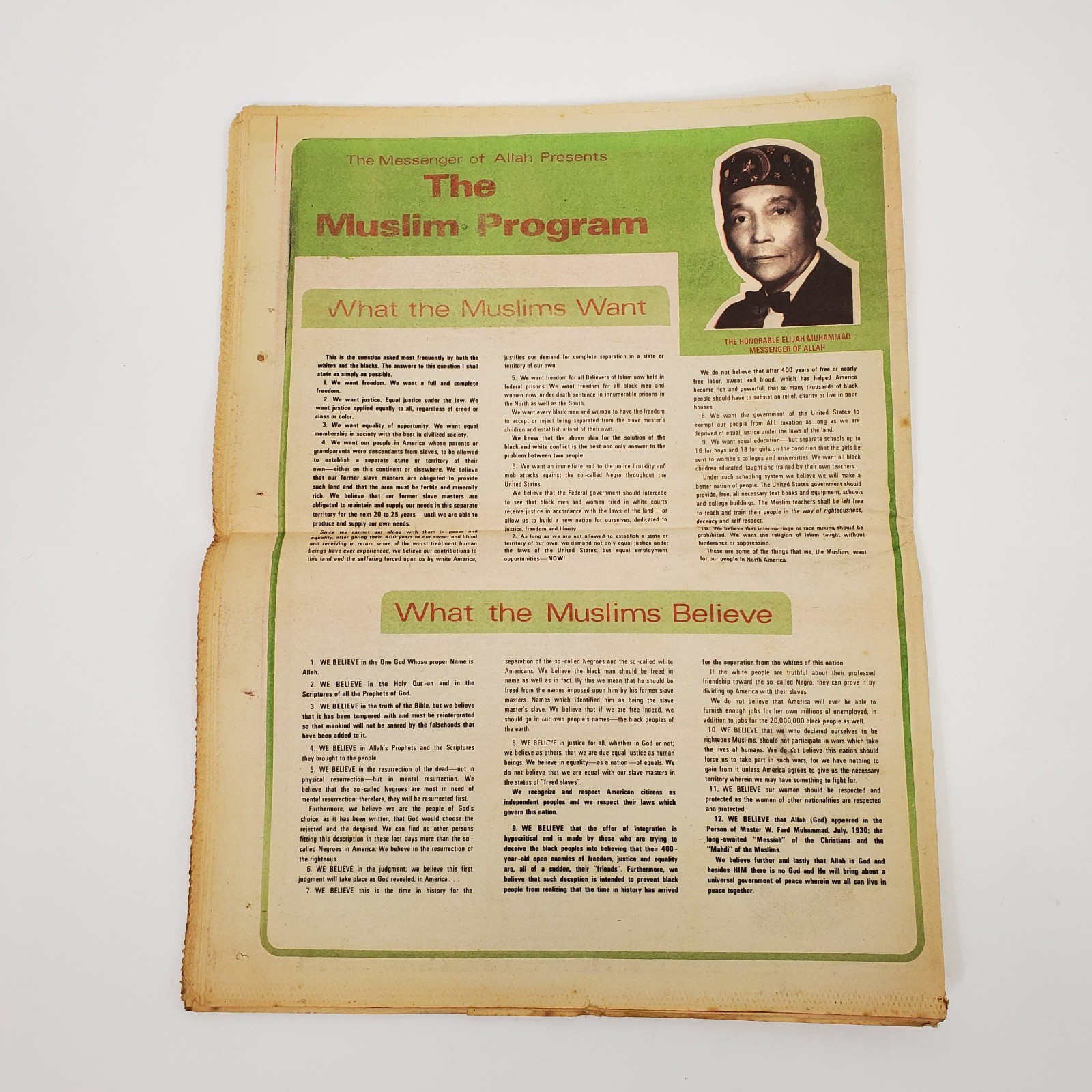 Muhammad Speaks Newspaper July 30 1971 Nation of Islam Black History VTG