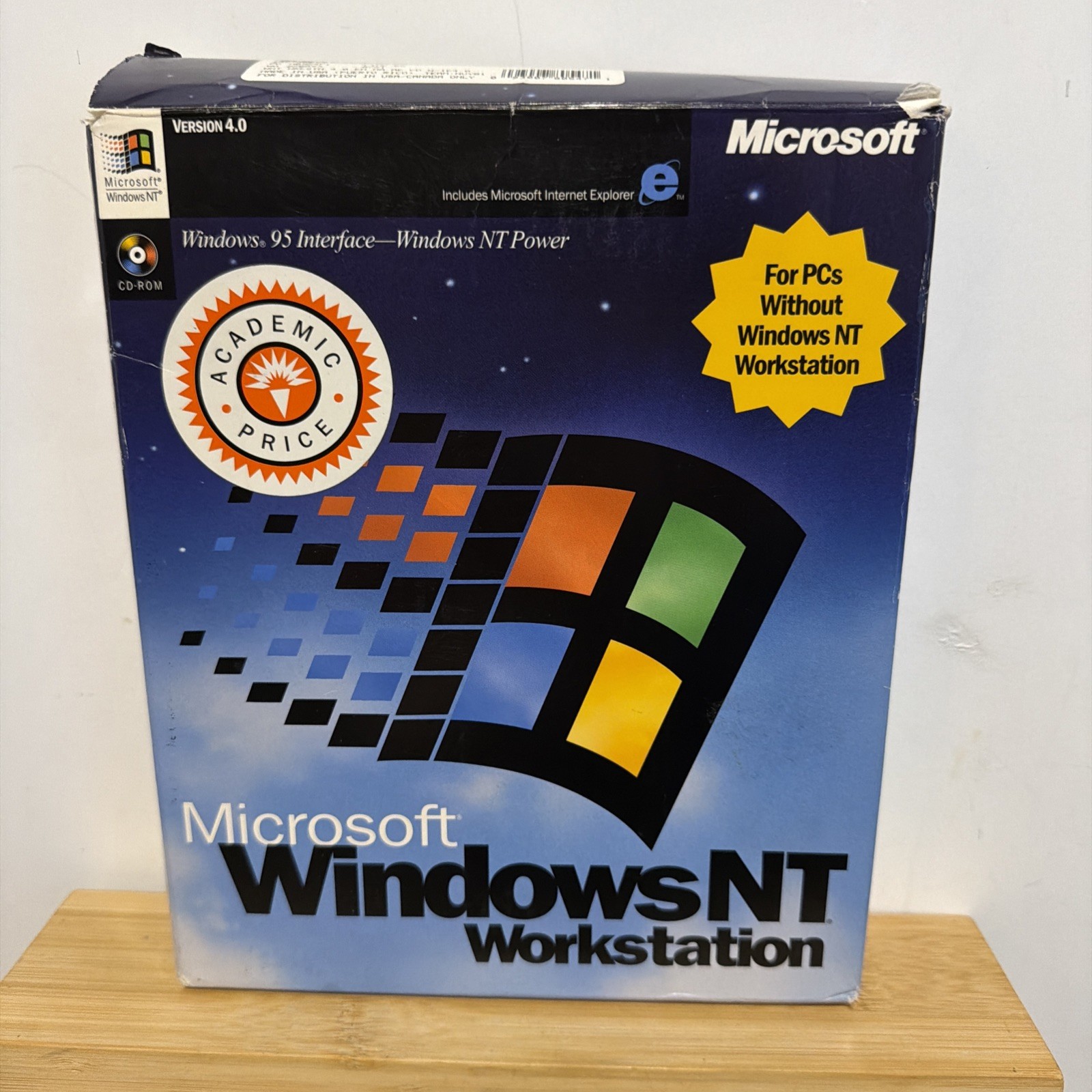Microsoft Windows NT Workstation 4.0 CD Full Version With Box and Key Vintage 95