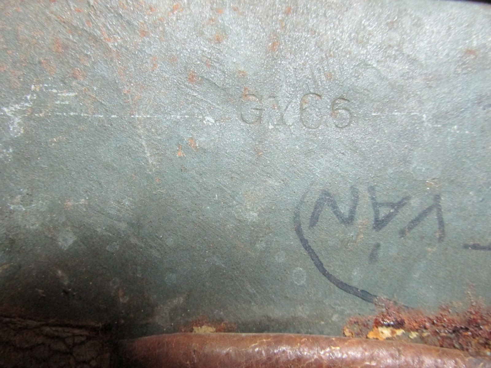 WW2 Hungarian Tuzolto military fire helmet GY 66 (Gyor)