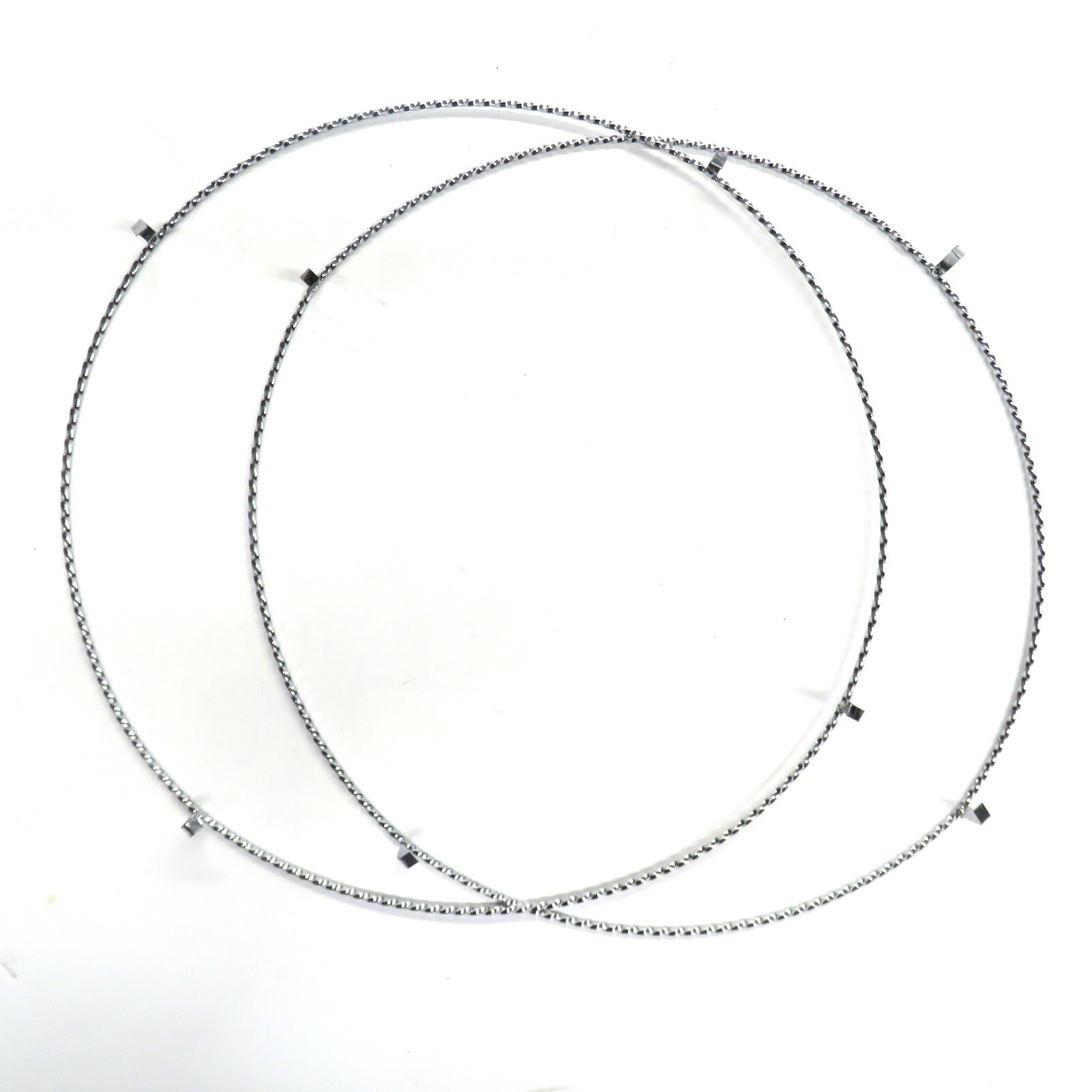 Pair Lowrider Chrome 20 inch Rim Twisted Trim Rim Rings