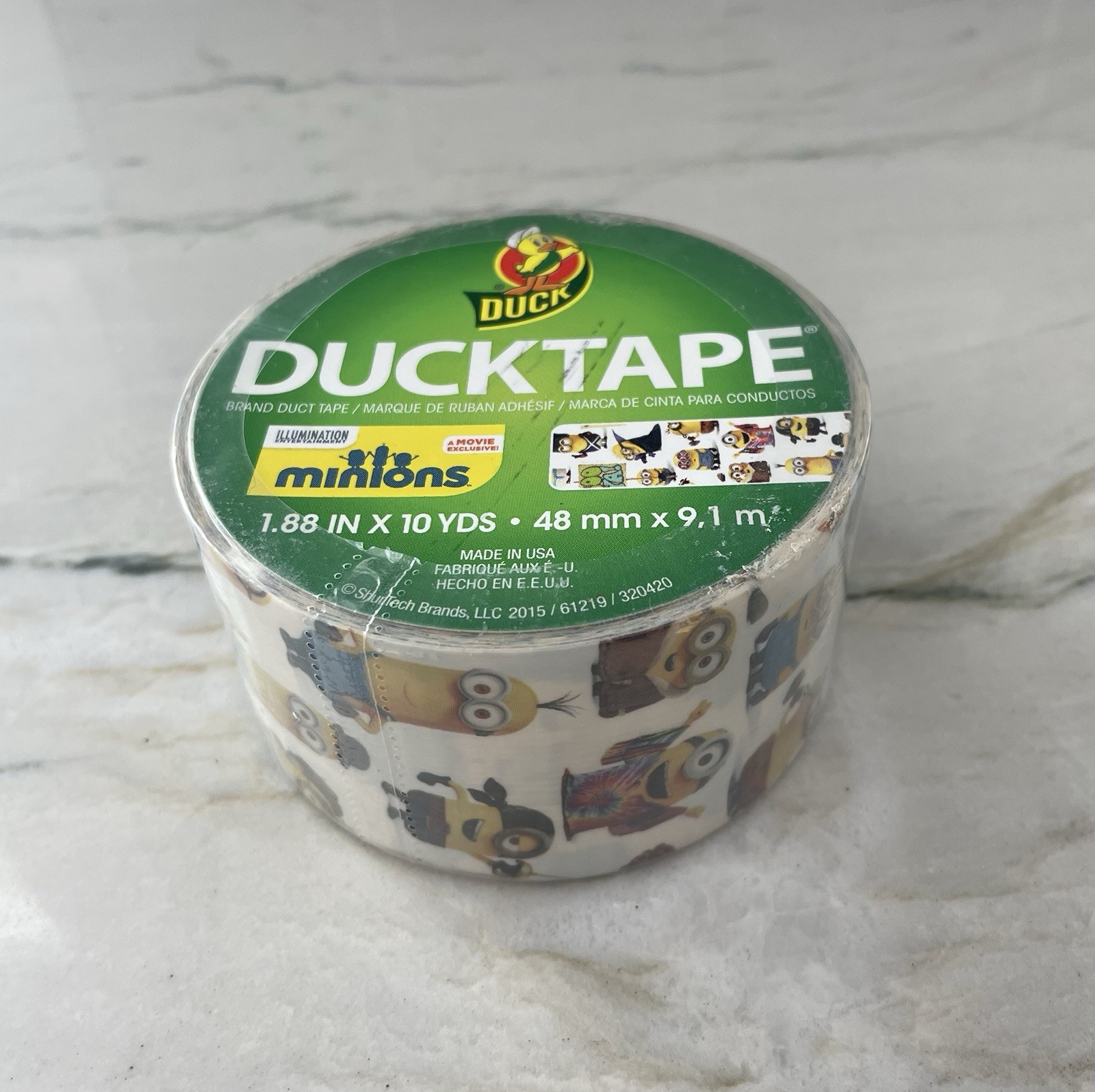 Minions Movie Duck Tape Roll Craft Tape 1.88 In X 10 Yds Limited Edition New