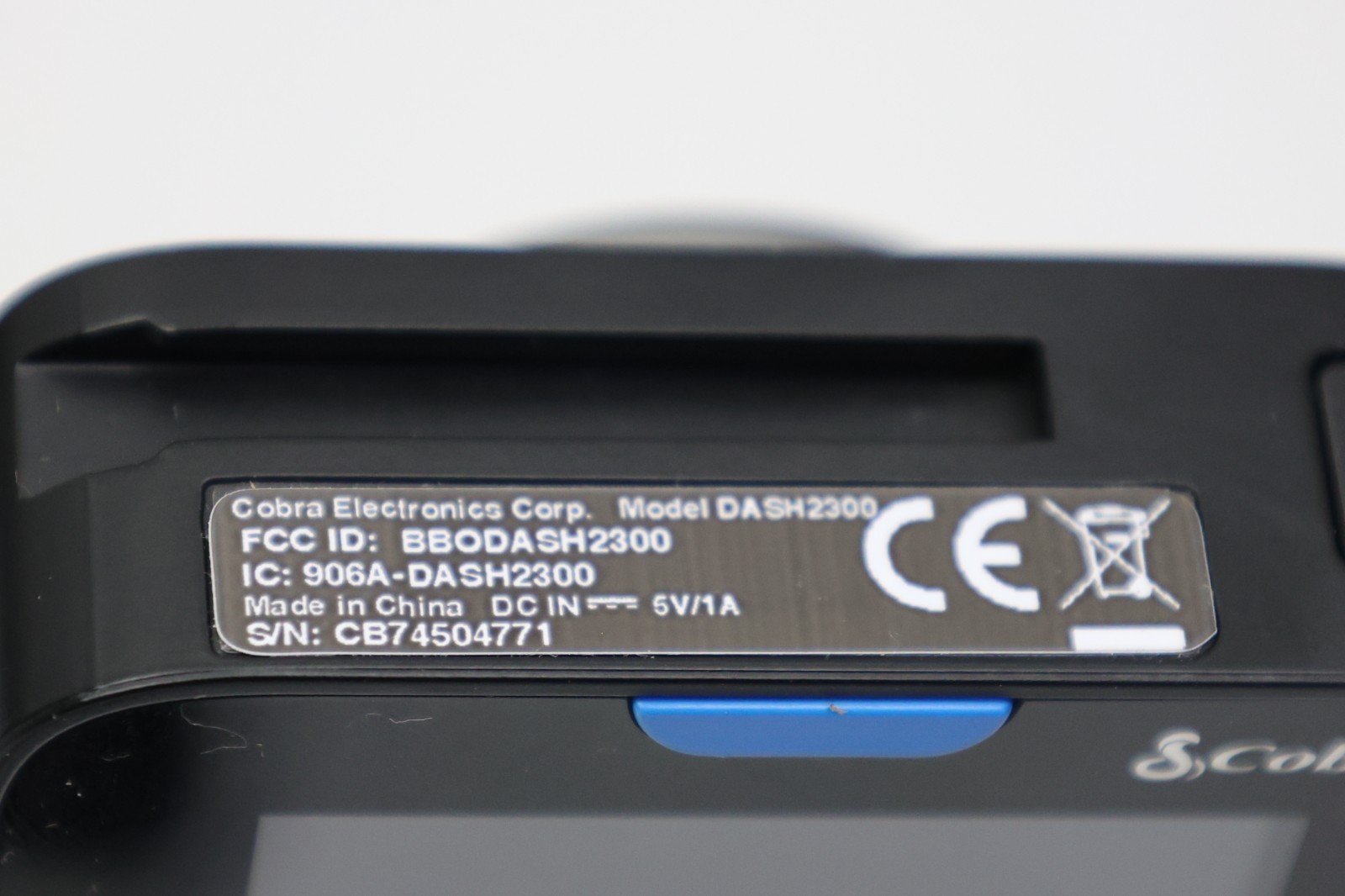 Cobra Dash2300 Drive HD Dash Camera - Incomplete - Parts or Repair - Pre-Owned