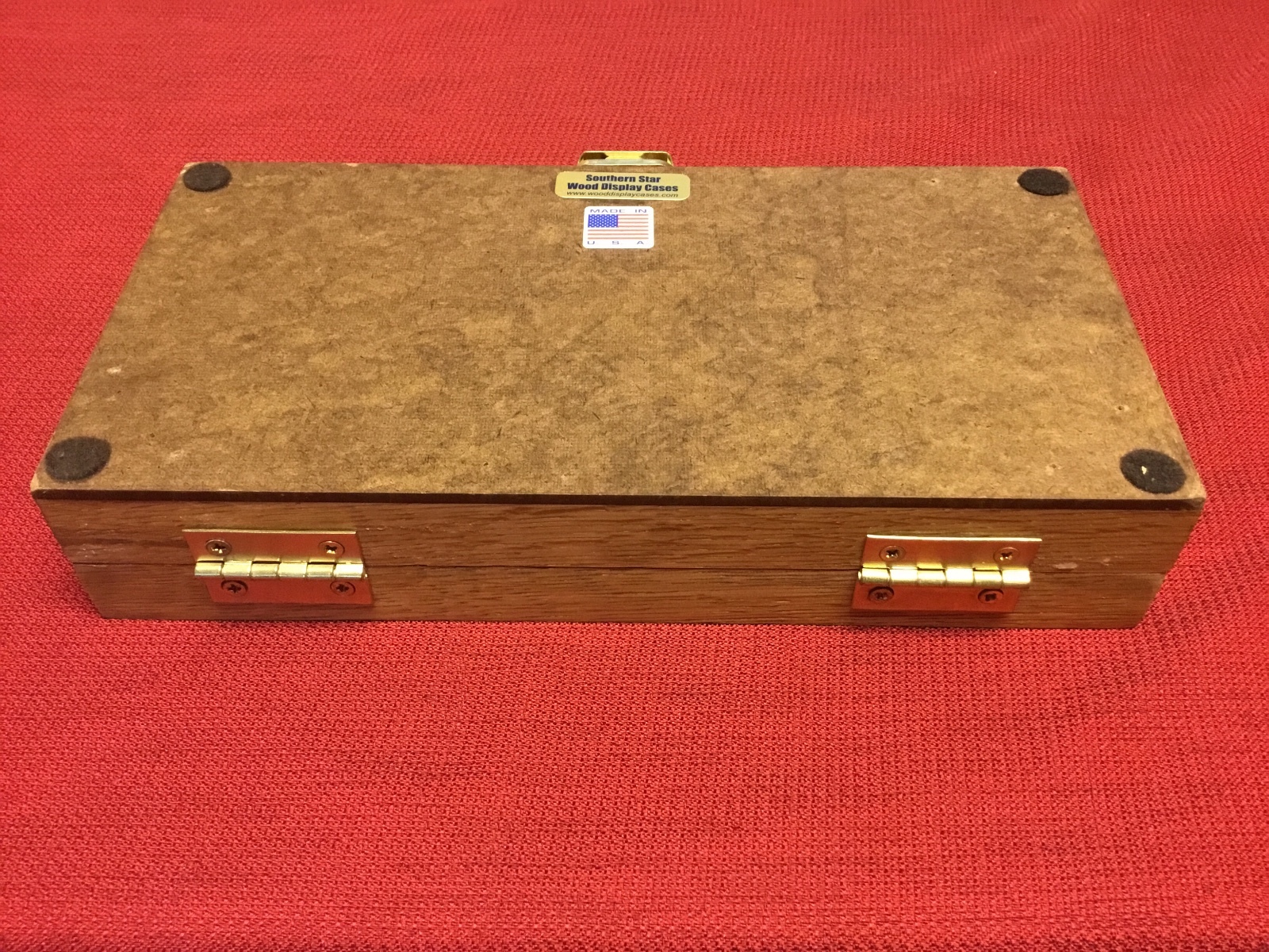 Oak Wood Display Case 5 x 10 x 2 for Arrowheads Knifes Collectibles & More