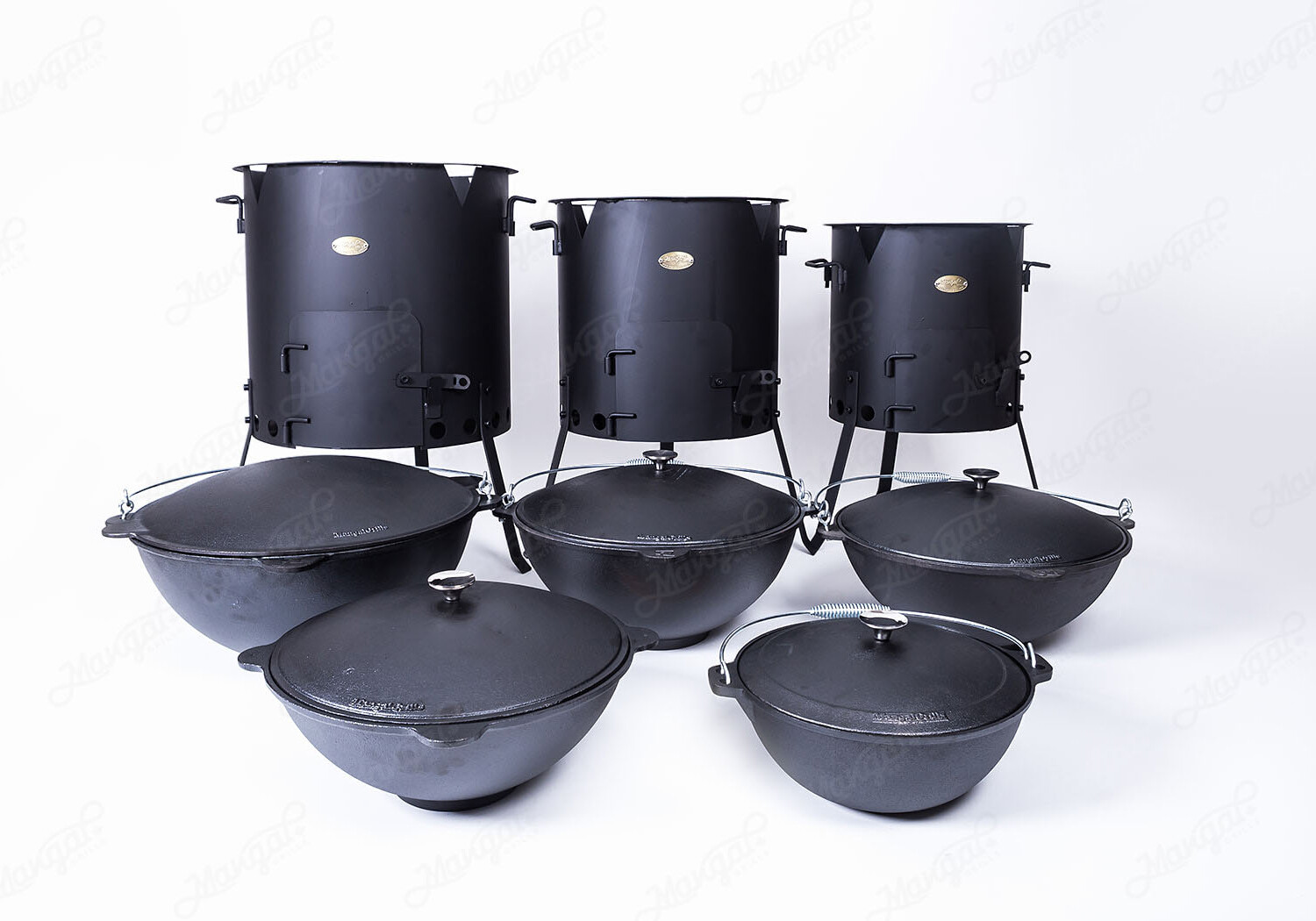 MangalGrills Cast Iron Kazan & Oven Utchag For Pilaf Plov 100% Cast Iron