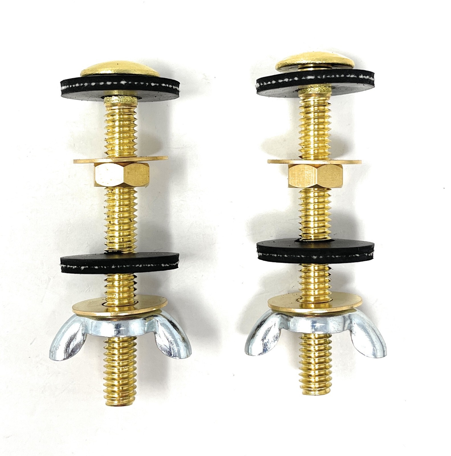 2 Pack Toilet Tank to Bowl Bolt Kit, Heavy Duty Brass Bolts Toilet Bolts