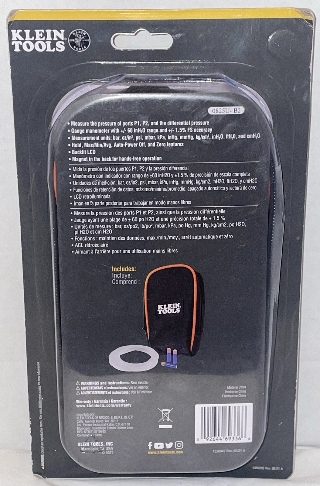 Klein Tools ET180 Digital Differential Manometer