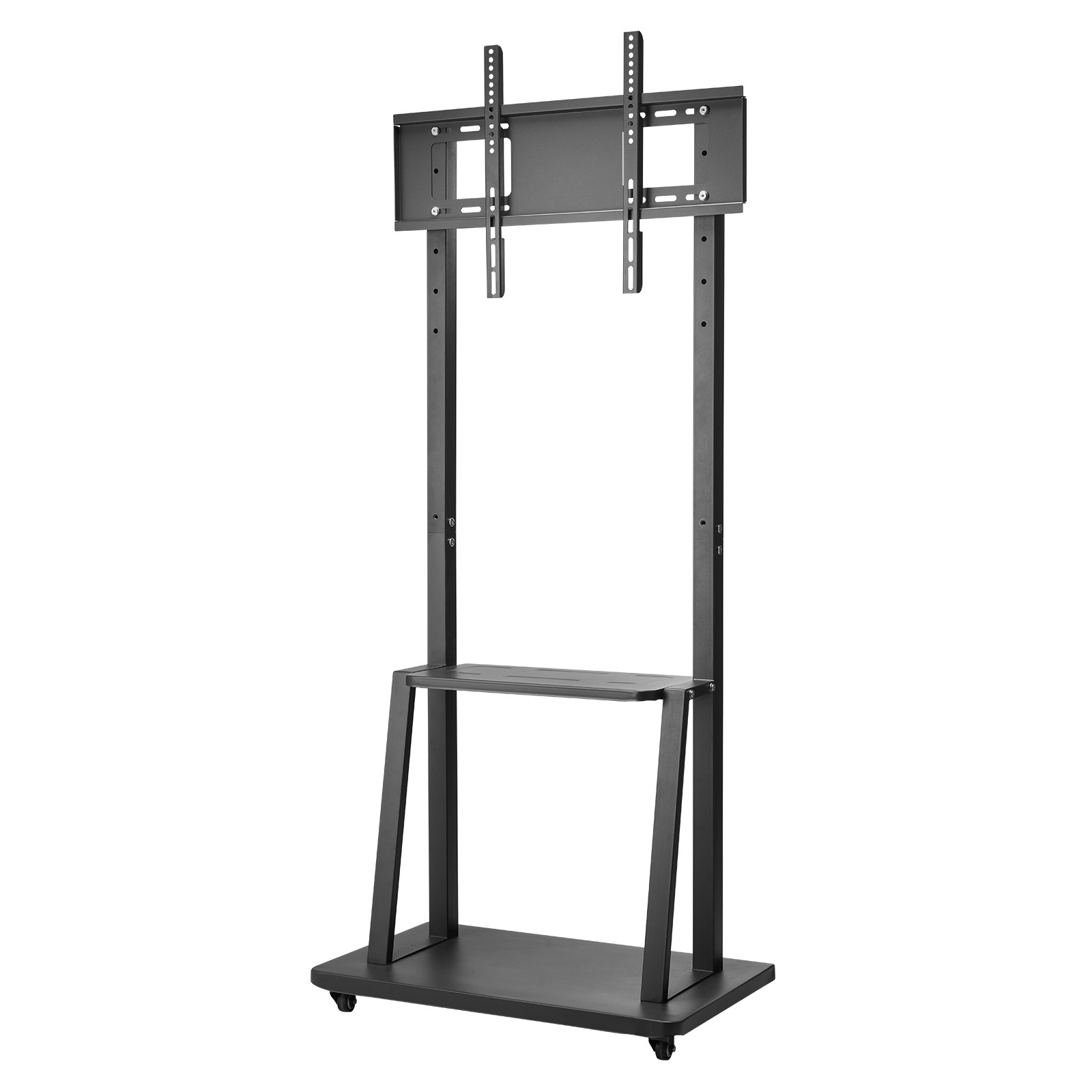 32 to 75 Inch TVs Rolling TV Stand Mobile TV Cart Holds Up to 150 lbs Black