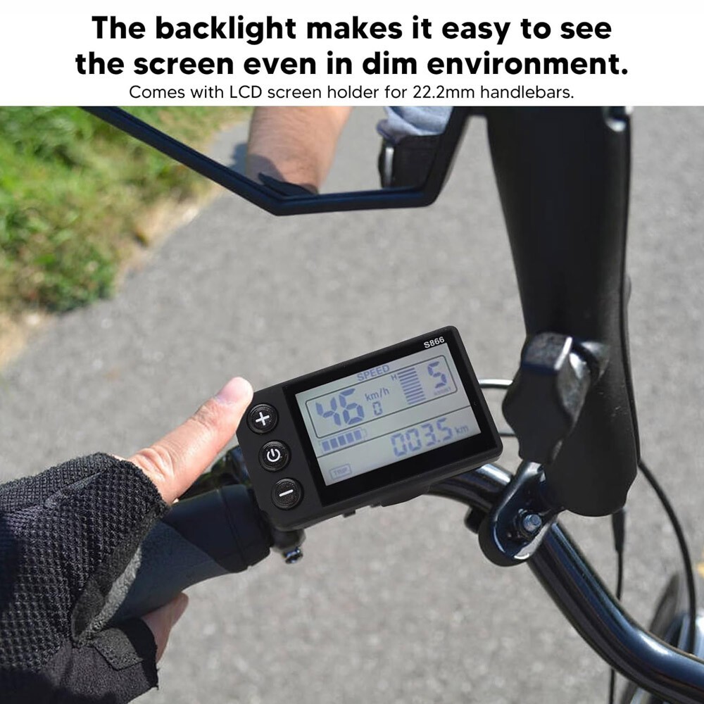 For E-Bike LCD Display 24V/36V/48V Display E-Bicycle MTB Part Electric Bike USA