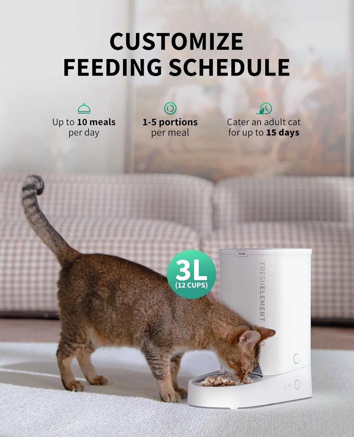 PETKIT 3L Automatic Cat Feeder 2.4GWiFi Automatic Dog Feeder Schedule Feeding