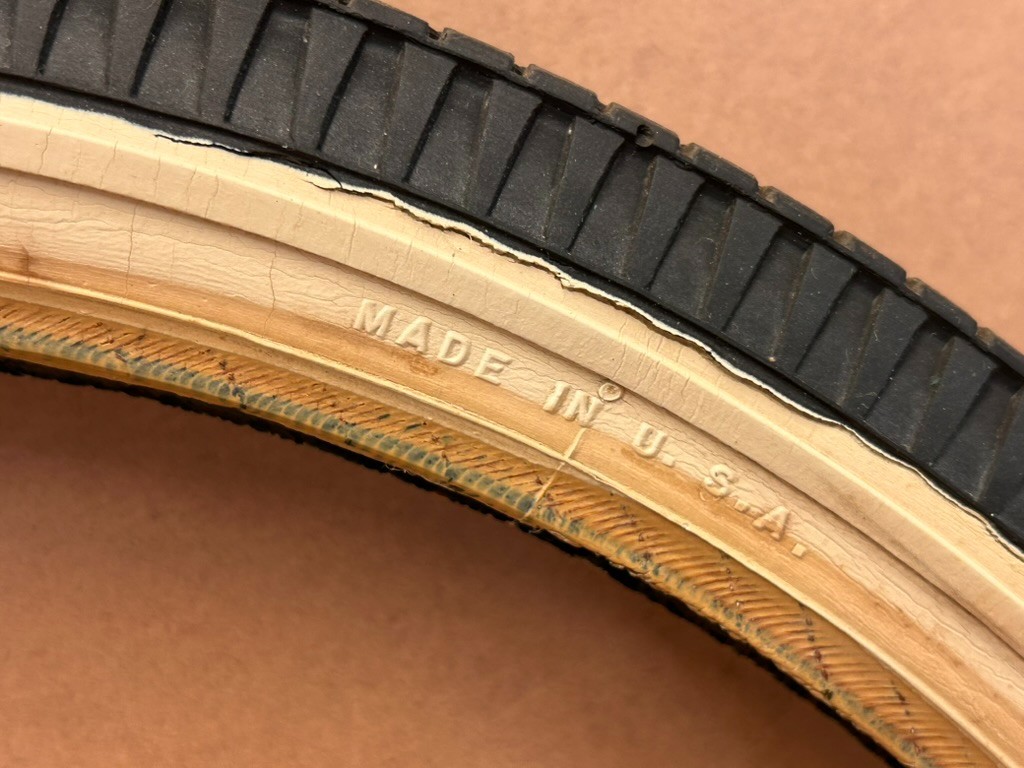 Schwinn Sting Ray Gripper Slik White Wall S7 Fair Lady Rear Tire 20x1 3/4" Used