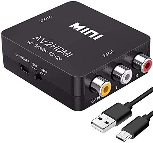 RCA to HDMI Converter Adapter AV 1080P TV Audio Video Composite CVBS AV2HDMI