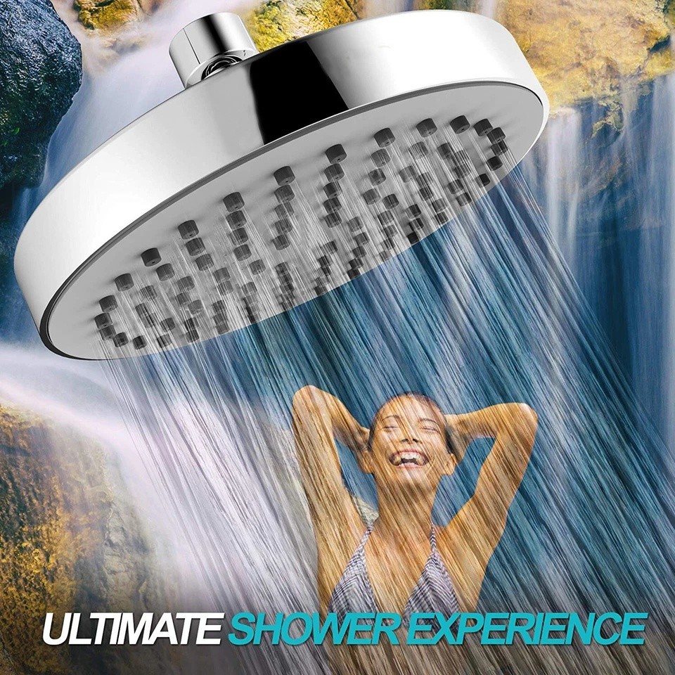 Luxury Shower Head High Pressure Rain Bathroom Chrome Showerhead Adjustable