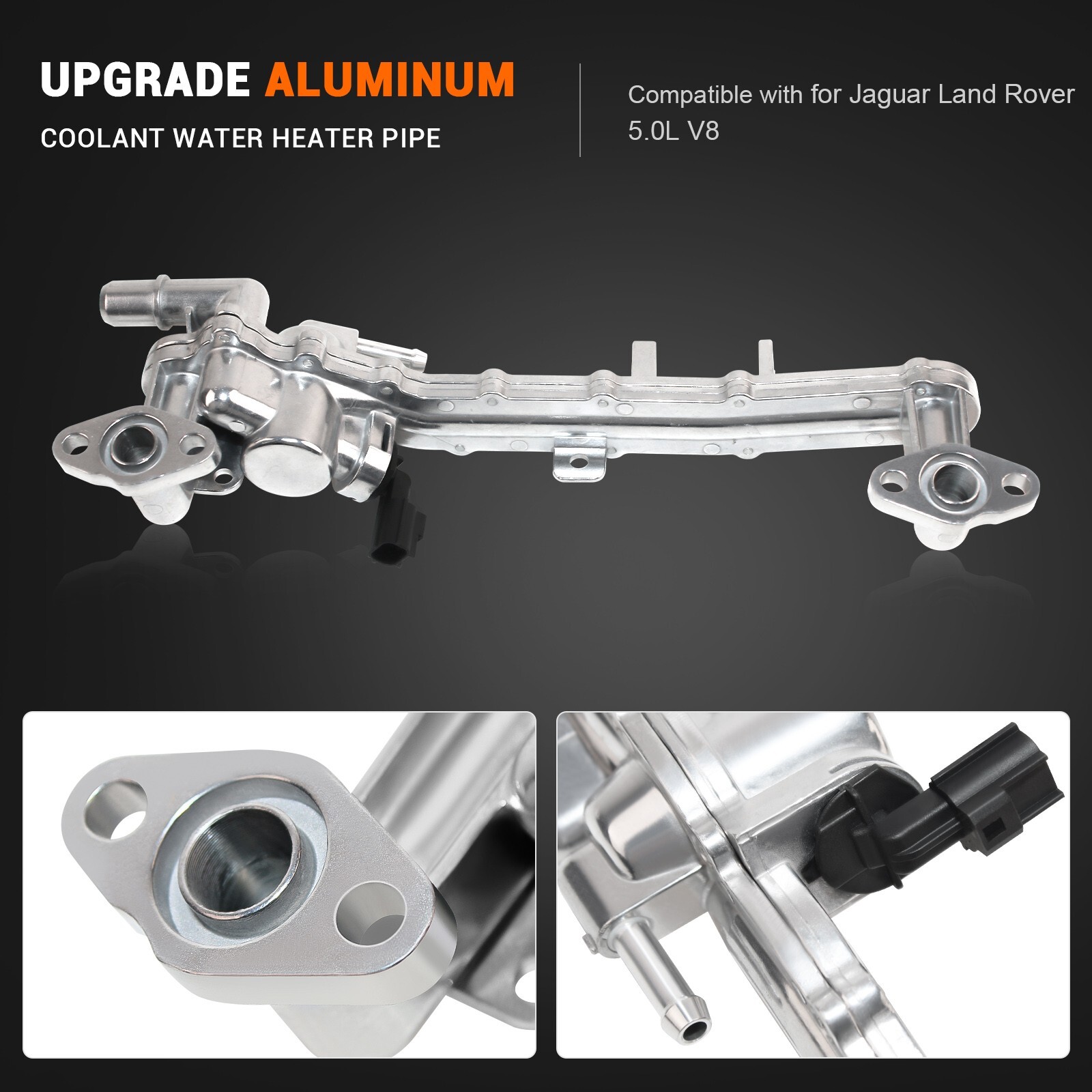 Upgraded Rear Coolant Crossover Heater Pipe for 2010-2020 Jaguar Land Rover 5.0L