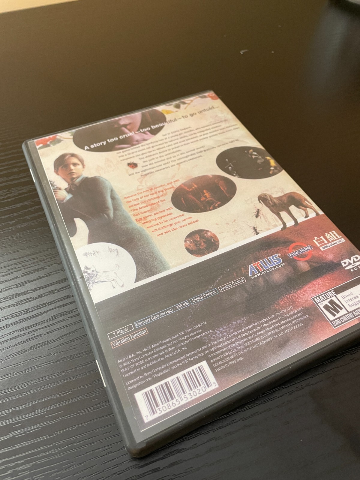 Rule Of Rose USA Playstation 2 PS2 Edition Replacement Case Only Cover