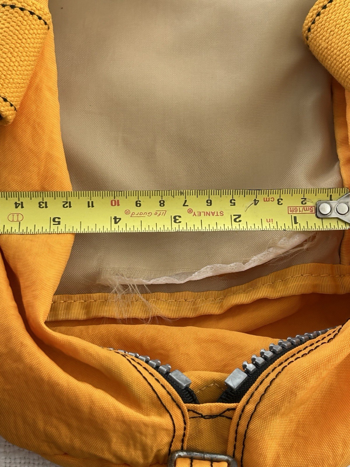 Classic Kipling Large nylon duffle bag Yellow 14” X 24” No Shoulder Strap