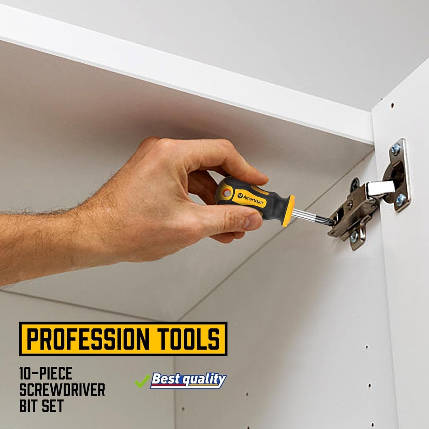 11-Pieces Magnetic Screwdriver Set 5 Phillips 5 Flat Head Tips Magnetizer Tool