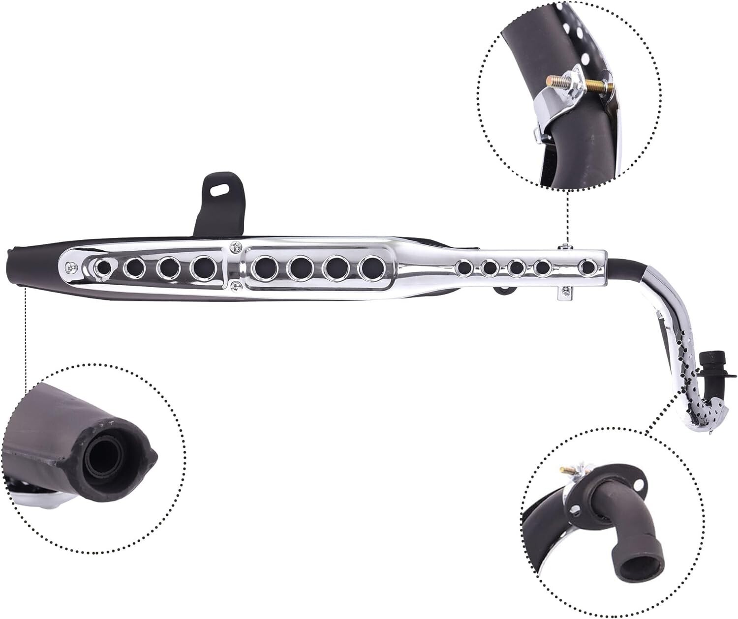 Honda CT 70 CT70 Dirt Pit Bike Trail Bike Exhaust Muffler Pipe System 1969-1994