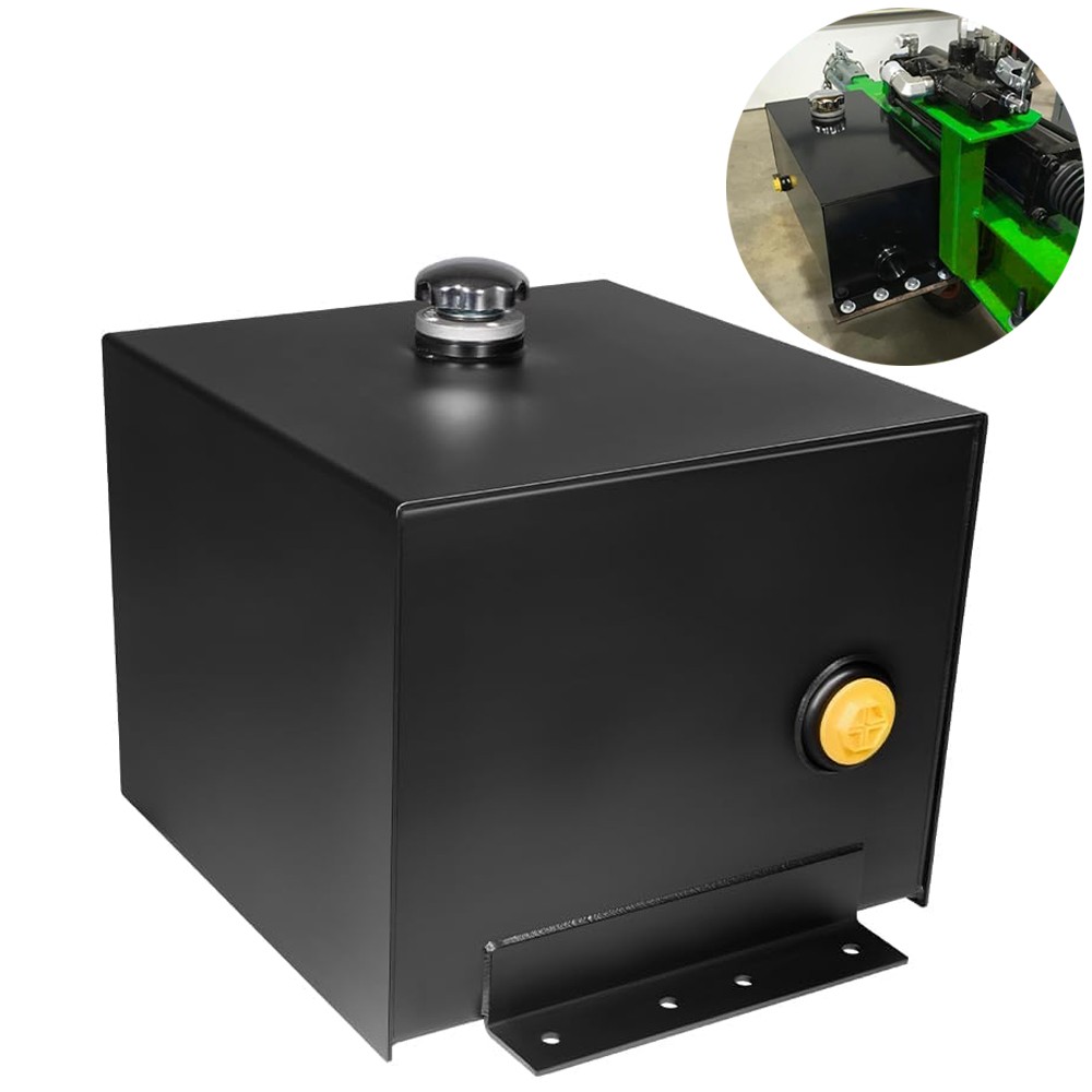 For Machinery 7-Gallon Hydraulic Fluid Reservoir Tank 14 Gauge Steel Oil Tank