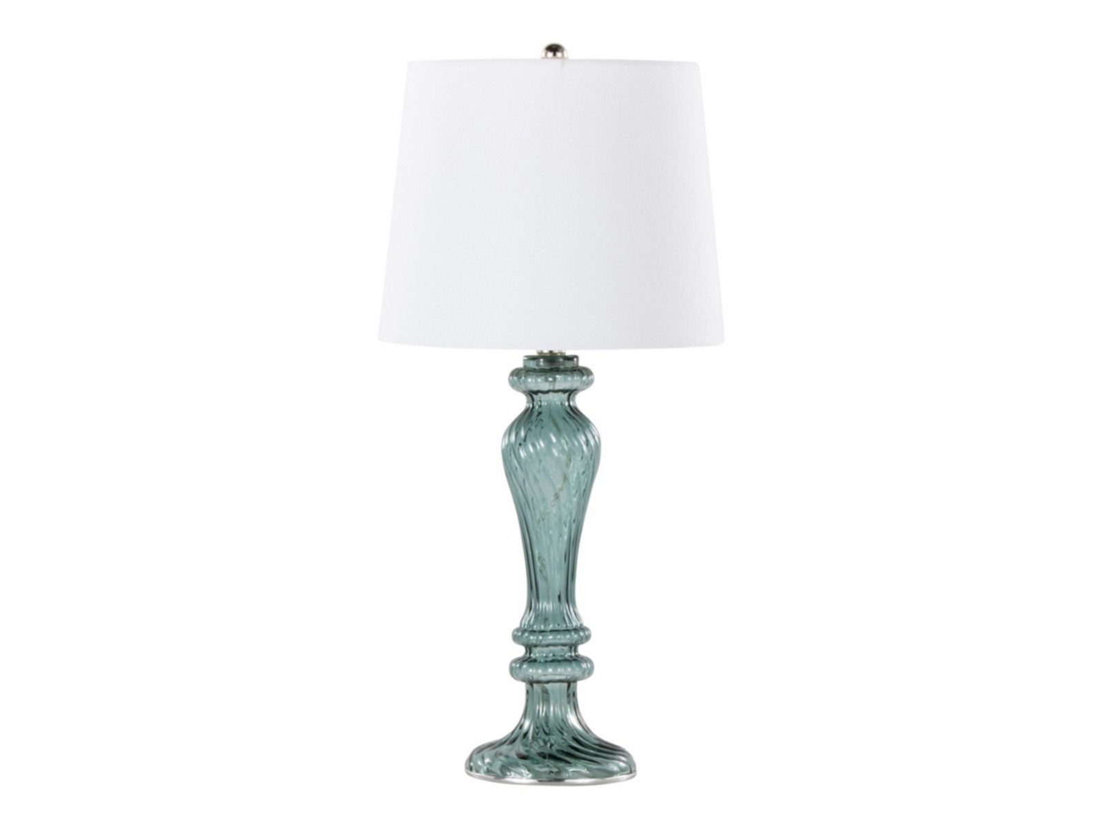 SET OF 2 LumiSource Windsor 25.5" Blue Fluted Glass Table Lamp