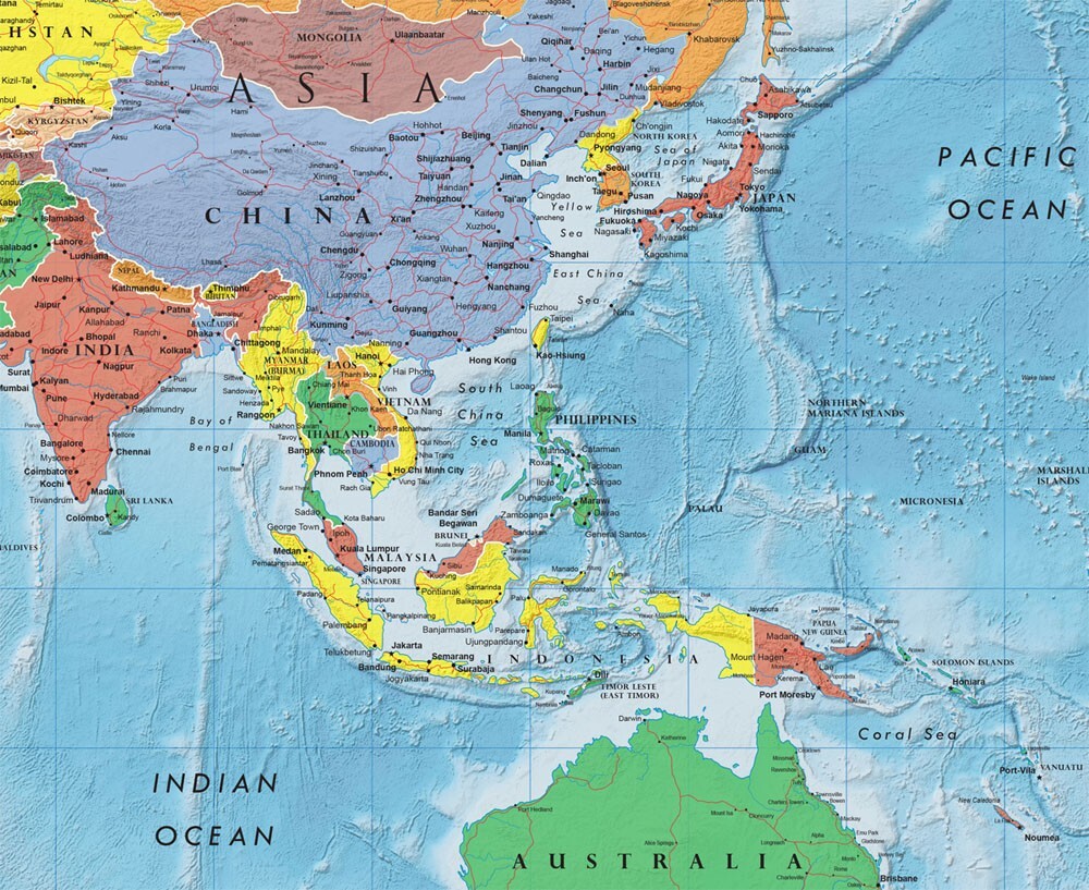 36x48 Swiftmaps World Premier Wall Map w/ Flags - Large Mural Poster - NEW!