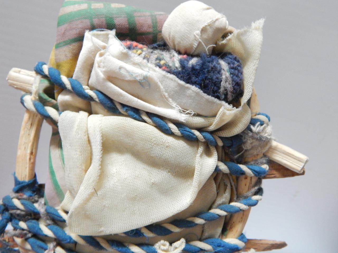 ANTIQUE CALIFORNIA MISSION CHUMASH TOY / DOLL SIZED CRADLEBOARD - RARE TO FIND