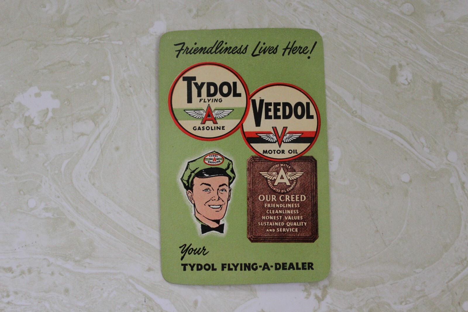 VINTAGE TYDOL/VEEDOL FLYING - A - DEALER POCKET CALENDAR 1951